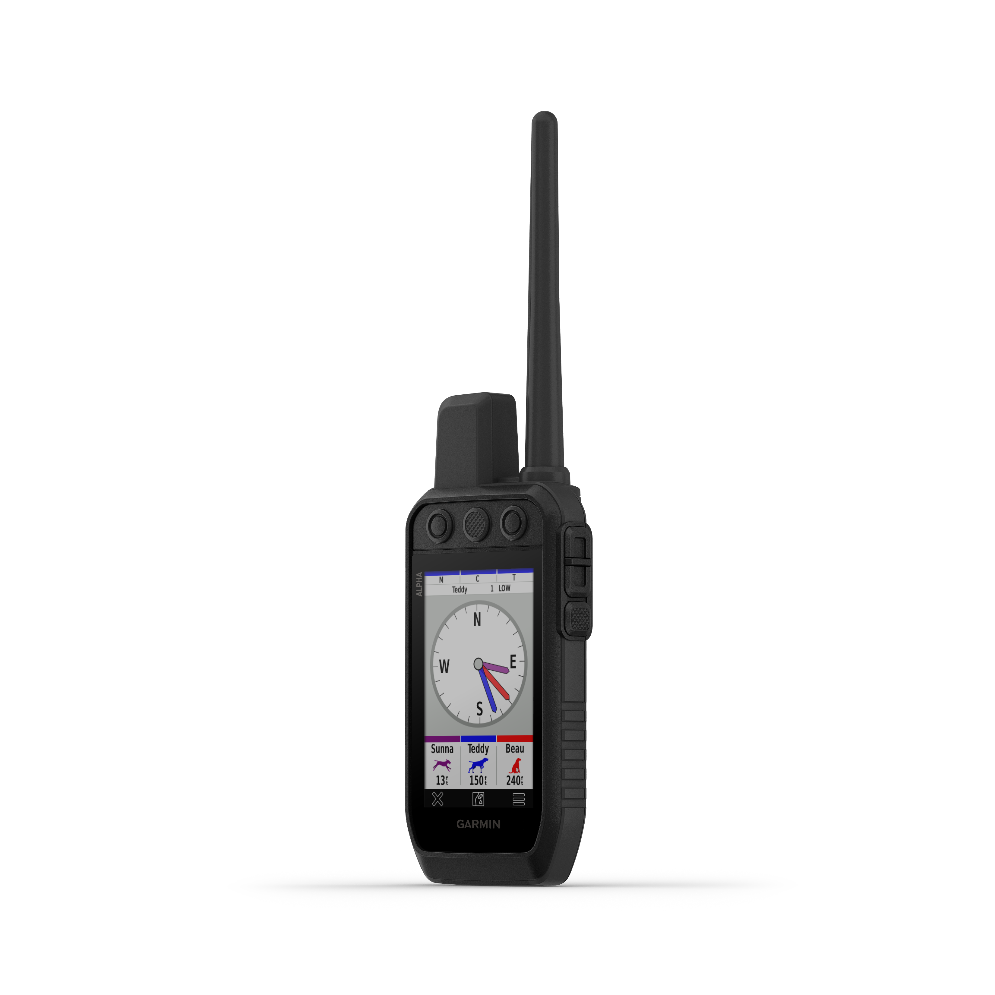 Garmin Alpha 200 GPS handheld unit side profile