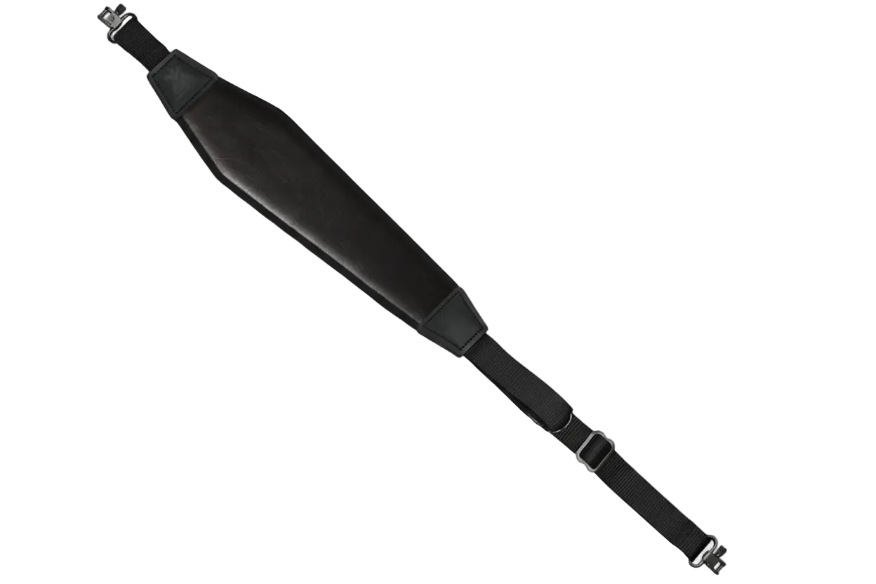 Grovtec Obsidian Black padded rifle sling with swivels and non-skid shoulder grip