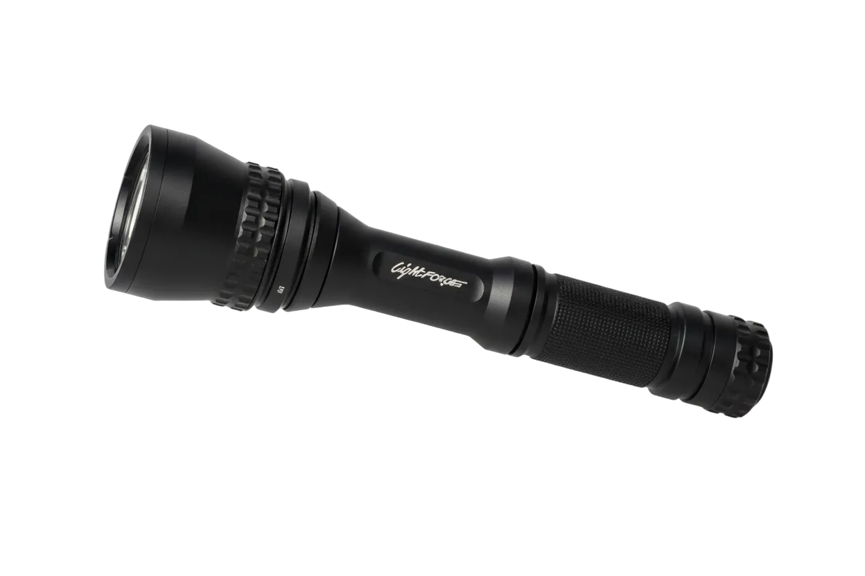 Night Hunter Elite firearm-mounted LED torch with 4-colour white red green infrared and USB-C rechargeable battery"