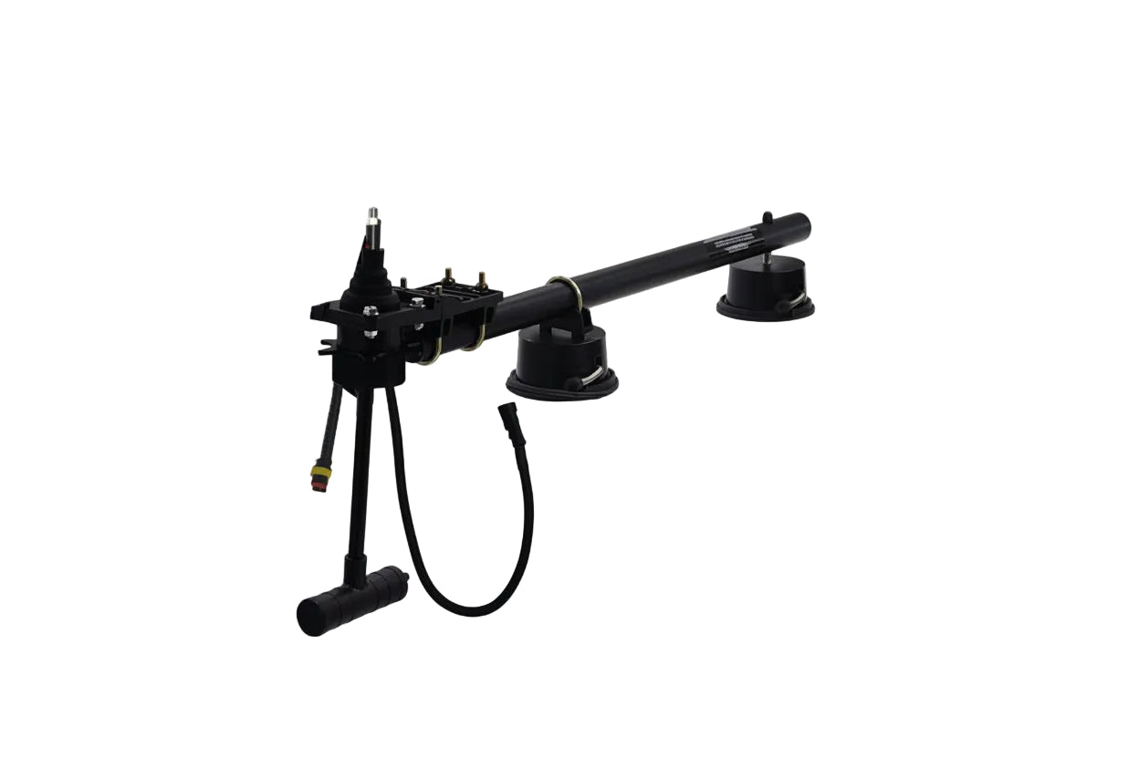 Lightforce roof mount with remote handle featuring dual suction cups and 360 degree rotation for handheld spotlights
