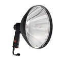 Lightforce 240mm Blitz halogen handheld spotlight with red green amber filters and 100W Xenophot bulb