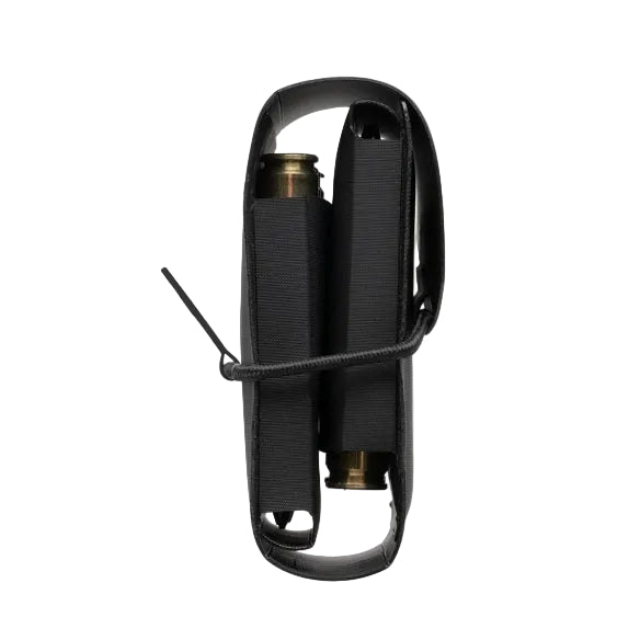 DAKA ammo sleeve showing internal pocket and stretch cord closure with belt loop